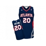 Men Adidas Atlanta Hawks #20 John Collins Swingman Navy Blue Road NBA Jersey