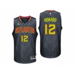 Men Atlanta Hawks #12 Dwight Howard Road Black New Swingman Jersey