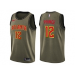 Men Nike Atlanta Hawks #12 Taurean Prince Green Salute to Service NBA Swingman Jersey