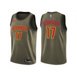 Men Nike Atlanta Hawks #17 Dennis Schroder Green Salute to Service NBA Swingman Jersey