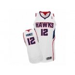 Men's Adidas Atlanta Hawks #12 Taurean Prince Authentic White Home NBA Jersey