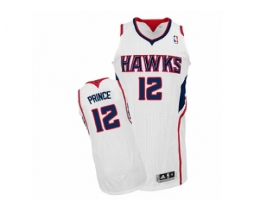 Men's Adidas Atlanta Hawks #12 Taurean Prince Authentic White Home NBA Jersey