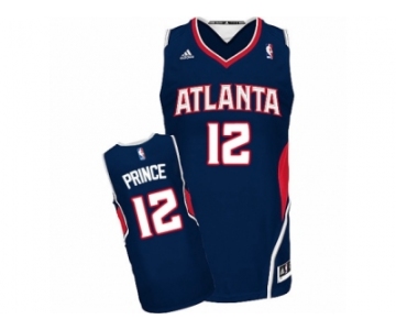 Men's Adidas Atlanta Hawks #12 Taurean Prince Swingman Navy Blue Road NBA Jersey