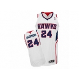 Men's Adidas Atlanta Hawks #24 Kent Bazemore Authentic White Home NBA Jersey