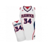 Men's Adidas Atlanta Hawks #34 Mike Dunleavy Swingman White Home NBA Jersey