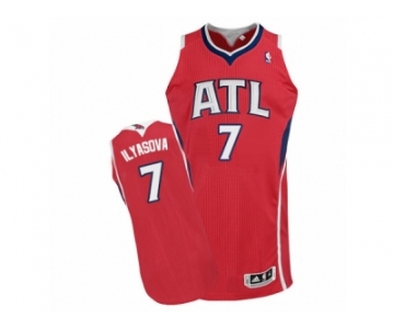 Men's Adidas Atlanta Hawks #7 Ersan Ilyasova Authentic Red Alternate NBA Jersey