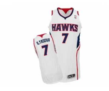 Men's Adidas Atlanta Hawks #7 Ersan Ilyasova Authentic White Home NBA Jersey