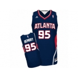 Men's Adidas Atlanta Hawks #95 DeAndre' Bembry Swingman Navy Blue Road NBA Jersey