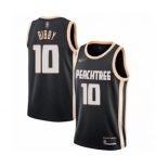 Men's Atlanta Hawks #10 Mike Bibby Authentic Black Basketball Jersey - 2019-20 City Edition