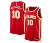 Men's Atlanta Hawks #10 Zaccharie Risacher Red 2024 Draft Icon Edition Stitched Jersey