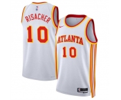 Men's Atlanta Hawks #10 Zaccharie Risacher White 2024 Draft Association Edition Stitched Jersey