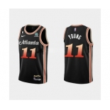 Men's Atlanta Hawks #11 Trae Young 2022-23 Black City Edition Stitched Basketball Jersey