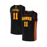 Men's Atlanta Hawks #11 Trae Young Black Stitched Basketball Jersey