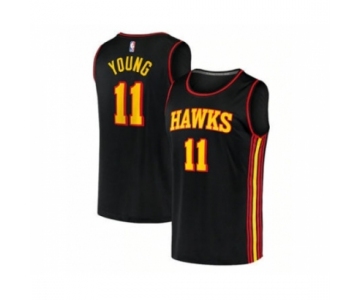 Men's Atlanta Hawks #11 Trae Young Black Stitched Basketball Jersey