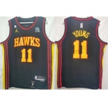 Men's Atlanta Hawks #11 Trae Young Black Stitched Jersey