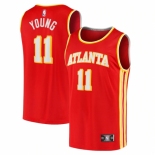 Men's Atlanta Hawks #11 Trae Young Fanatics Branded Red 2020-21 Fast Break Player Jersey