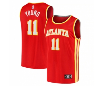 Men's Atlanta Hawks #11 Trae Young Fanatics Branded Red 2020-21 Fast Break Player Jersey