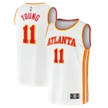 Men's Atlanta Hawks #11 Trae Young Fanatics Branded White 2020-21 Fast Break Player Jersey