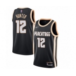 Men's Atlanta Hawks #12 De'Andre Hunter Swingman Black Basketball Jersey - 2019-20 City Edition