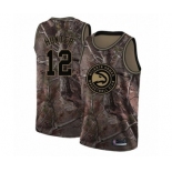 Men's Atlanta Hawks #12 De'Andre Hunter Swingman Camo Realtree Collection Basketball Jersey