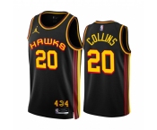 Men's Atlanta Hawks #20 John Collins 2022-23 Black Statement Edition Stitched Jersey