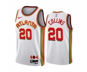 Men's Atlanta Hawks #20 John Collins 2022-23 White Association Edition Stitched Jersey