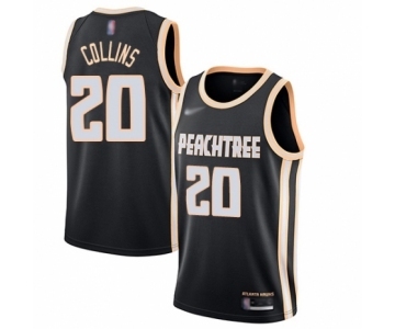 Men's Atlanta Hawks #20 John Collins Swingman Black Basketball Jersey - 2019-20 City Edition