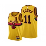 Men's Atlanta Hawks 2021-22 City Edition #11 Trae Young Orange Stitched Basketball Jersey