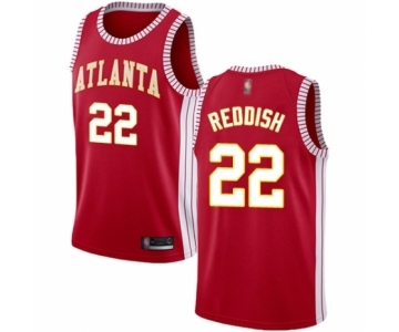 Men's Atlanta Hawks #22 Cam Reddish Authentic Red Basketball Jersey Statement Edition