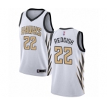 Men's Atlanta Hawks #22 Cam Reddish Authentic White Basketball Jersey - City Edition