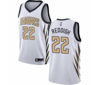 Men's Atlanta Hawks #22 Cam Reddish Authentic White Basketball Jersey - City Edition