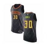 Men's Atlanta Hawks #30 Damian Jones Authentic Black Basketball Jersey - Icon Edition