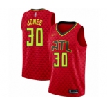 Men's Atlanta Hawks #30 Damian Jones Authentic Red Basketball Jersey Statement Edition