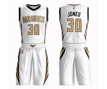 Men's Atlanta Hawks #30 Damian Jones Authentic White Basketball Suit Jersey - City Edition