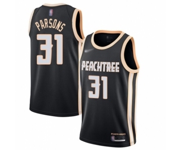 Men's Atlanta Hawks #31 Chandler Parsons Authentic Black Basketball Jersey - 2019-20 City Edition