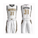 Men's Atlanta Hawks #31 Chandler Parsons Authentic White Basketball Suit Jersey - City Edition