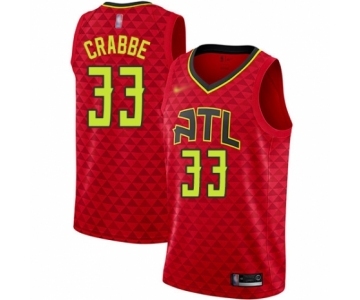 Men's Atlanta Hawks #33 Allen Crabbe Authentic Red Basketball Jersey Statement Edition