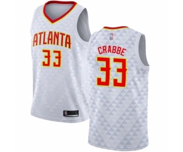 Men's Atlanta Hawks #33 Allen Crabbe Authentic White Basketball Jersey - Association Edition