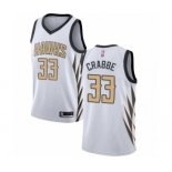 Men's Atlanta Hawks #33 Allen Crabbe Swingman White Basketball Jersey - City Edition