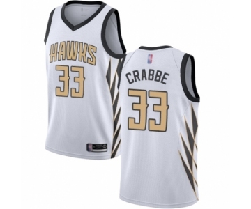 Men's Atlanta Hawks #33 Allen Crabbe Swingman White Basketball Jersey - City Edition