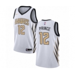 Men's Nike Atlanta Hawks #12 Taurean Prince Authentic White NBA Jersey - City Edition