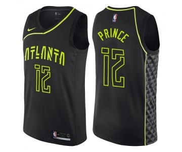 Men's Nike Atlanta Hawks #12 Taurean Prince Swingman Black NBA Jersey - City Edition