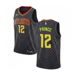 Men's Nike Atlanta Hawks #12 Taurean Prince Swingman Black Road NBA Jersey - Icon Edition