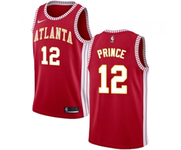 Men's Nike Atlanta Hawks #12 Taurean Prince Swingman Red NBA Jersey Statement Edition