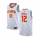 Men's Nike Atlanta Hawks #12 Taurean Prince Swingman White NBA Jersey - Association Edition