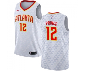 Men's Nike Atlanta Hawks #12 Taurean Prince Swingman White NBA Jersey - Association Edition