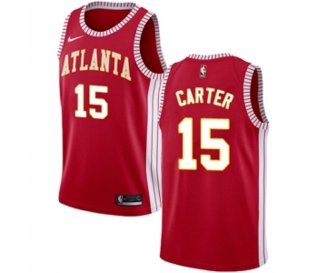 Men's Nike Atlanta Hawks #15 Vince Carter Authentic Red NBA Jersey Statement Edition