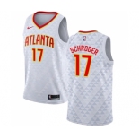 Men's Nike Atlanta Hawks #17 Dennis Schroder Swingman White NBA Jersey - Association Edition