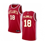 Men's Nike Atlanta Hawks #18 Miles Plumlee Swingman Red NBA Jersey Statement Edition