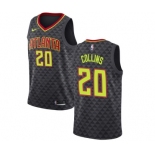 Men's Nike Atlanta Hawks #20 John Collins Authentic Black Road NBA Jersey - Icon Edition